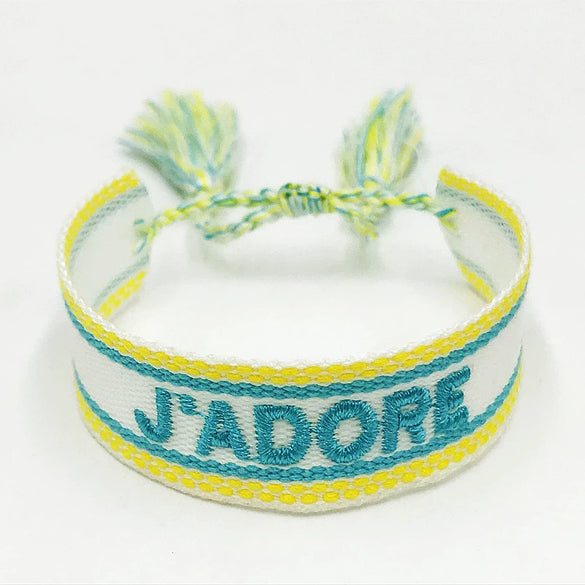Women's Handmade Woven Cloth Bow Bracelet Decorative Fashion Jewelry Accessories
