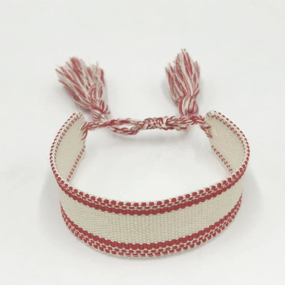 Women's Handmade Woven Cloth Bow Bracelet Decorative Fashion Jewelry Accessories