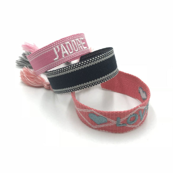 Women's Handmade Woven Cloth Bow Bracelet Decorative Fashion Jewelry Accessories