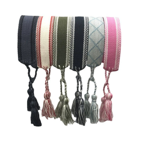 Women's Handmade Woven Cloth Bow Bracelet Decorative Fashion Jewelry Accessories