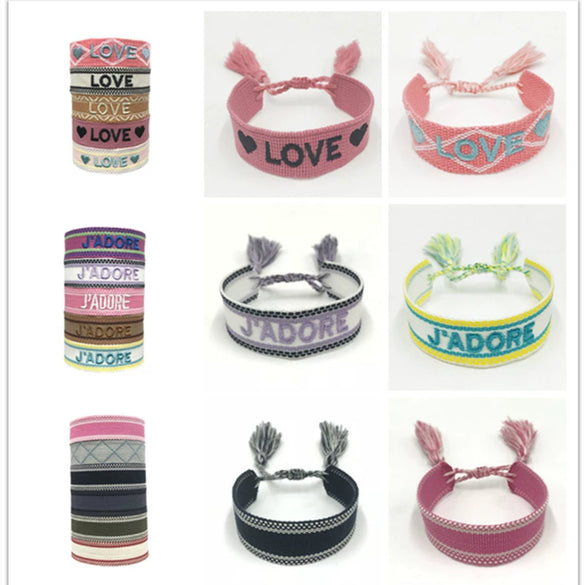 Women's Handmade Woven Cloth Bow Bracelet Decorative Fashion Jewelry Accessories