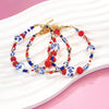 Women's Handwoven Geometric Glass And Glaze Beaded Bracelet