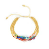 Women's Handwoven Glass And Glaze Beaded Multilayer Bracelet With Geometric Style