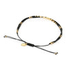 Women's Handwoven Glass And Glaze Beaded Multilayer Stacked Bracelet With Geometric Pattern