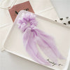 Women's Headwear Fabric Hair Ring Chiffon Thin Bow Ribbon Tassel Handmade