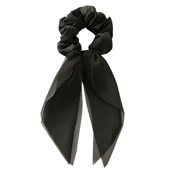 Women's Headwear Fabric Hair Ring Chiffon Thin Bow Ribbon Tassel Handmade