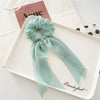 Women's Headwear Fabric Hair Ring Chiffon Thin Bow Ribbon Tassel Handmade