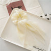 Women's Headwear Fabric Hair Ring Chiffon Thin Bow Ribbon Tassel Handmade