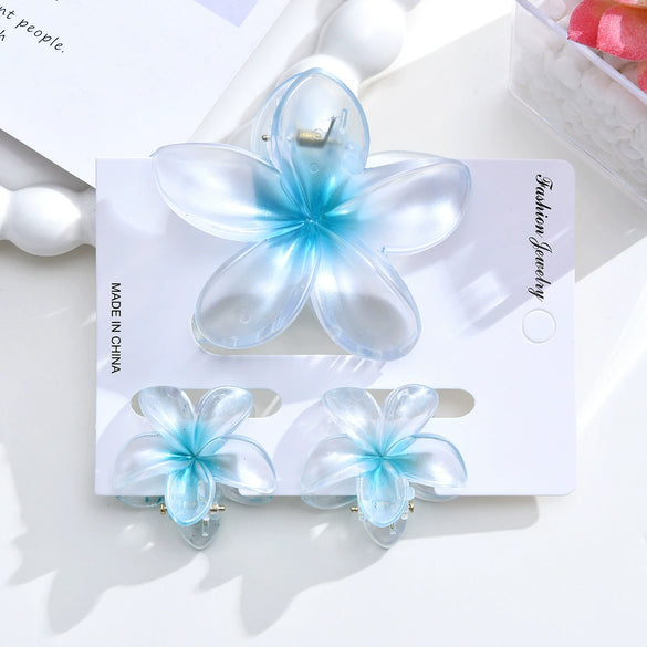 Women's Headwear Flower Clip Threepiece Set Egg Flower Shark Clip Paint Style