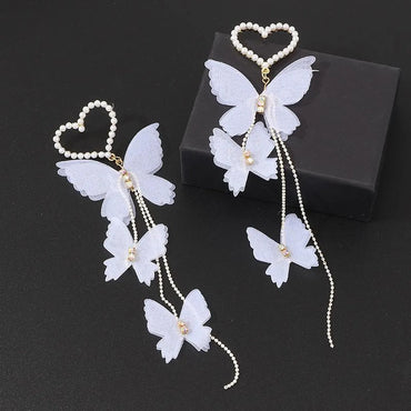 Womens Heart Butterfly Electroplating Alloy Earrings Nhnz138246