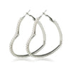 Women's Heart Shaped Alloy Pearl Earrings Electroplated Fashion Love Ear Jewelry With Artificial Gem Inlay