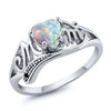 Women's Heart Shaped Alloy Ring With Diamond Inlay Sweet Cool Geometric Style Fashion Jewelry Gift