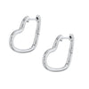 Women's Heart Shaped Earrings With S925 Silver Needles Elegant Retro Minimalist Design