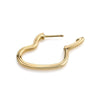 Women's Heart Shaped Earrings With S925 Silver Needles Elegant Retro Minimalist Design