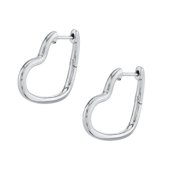 Women's Heart Shaped Earrings With S925 Silver Needles Elegant Retro Minimalist Design