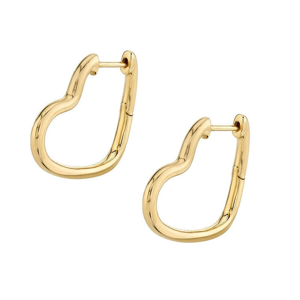 Women's Heart Shaped Earrings With S925 Silver Needles Elegant Retro Minimalist Design