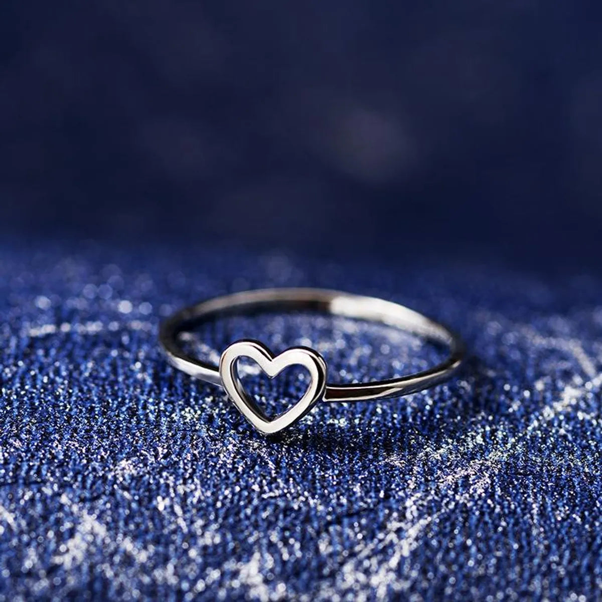 Womens Heart-shaped Electroplated Copper Rings Nhdp157510