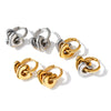 Women's Heart Shaped Geometric Stainless Steel Earrings With 18K Gold Vacuum Plating Simple Light Luxury Style