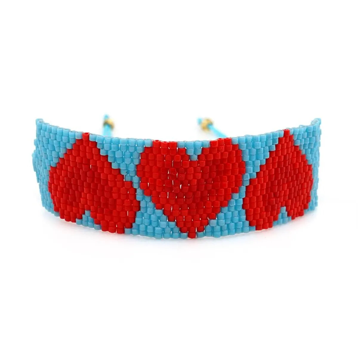 Womens Heart-Shaped Hand-Woven Miyuki Db Beads Bracelets &Amp; Bangles Nhgw139807