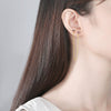 Women's Heart Shaped Long Tassel Earrings With Zircon Inlay And Electroplated Copper Fashion Jewelry