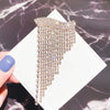 Women's Heart Shaped Rhinestone Tassel Brooch Electroplated Exaggerated Corsage Clothing Accessory Decorative Jewelry