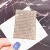 Women's Heart Shaped Rhinestone Tassel Brooch Electroplated Exaggerated Corsage Clothing Accessory Decorative Jewelry