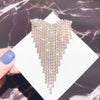Women's Heart Shaped Rhinestone Tassel Brooch Electroplated Exaggerated Corsage Clothing Accessory Decorative Jewelry