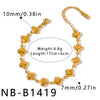 Women's Heart Shaped Shell Pattern Stainless Steel Bracelet With 18K Gold Vacuum Plating And Geometric Light Luxury Style