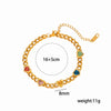 Women’s Heart Shaped Titanium Steel Necklace And Bracelet With Zircon Accents And Vacuum Plated Light Luxury Finish