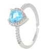 Women's Heartshaped Copper Ring Set With Diamonds