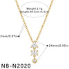 Women's Heartshaped Teardrop Stainless Steel Necklace With 18K Gold Plating And Cubic Zirconia