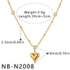 Women's Heartshaped Teardrop Stainless Steel Necklace With 18K Gold Plating And Cubic Zirconia