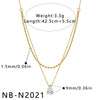 Women's Heartshaped Teardrop Stainless Steel Necklace With 18K Gold Plating And Cubic Zirconia