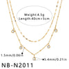 Women's Heartshaped Teardrop Stainless Steel Necklace With 18K Gold Plating And Cubic Zirconia