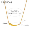 Women's Heartshaped Water Drop Pendant Necklace With Zircon And Pearl Stainless Steel Geometric Electroplated Jewelry