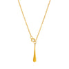 Women's Heartshaped Water Drop Pendant Necklace With Zircon And Pearl Stainless Steel Geometric Electroplated Jewelry