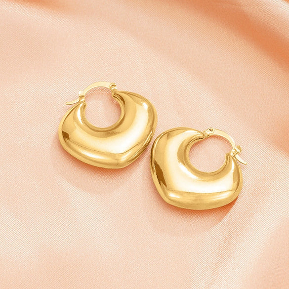 Women's Heavy Industry Exaggerated Geometric Ushaped Copper Electroplated Earrings
