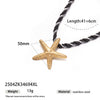 Women's High Color 18K Gold Plated Titanium Steel Conch Sea Star Shell Thick Rope Necklace Fashion Jewelry