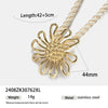 Women's High Color 18K Gold Plated Titanium Steel Conch Sea Star Shell Thick Rope Necklace Fashion Jewelry