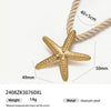 Women's High Color 18K Gold Plated Titanium Steel Conch Sea Star Shell Thick Rope Necklace Fashion Jewelry