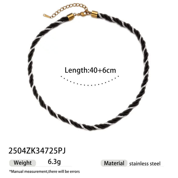 Women's High Color 18K Gold Plated Titanium Steel Conch Sea Star Shell Thick Rope Necklace Fashion Jewelry