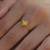 Women's High End Fashionable Open Ring With Geometric Design Made Of Stainless Steel And Electroplated