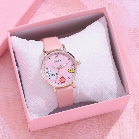 Women's High End Niche Fashion Quartz Watch With Round Dial Canvas Strap Alloy Case And Ordinary Glass Mirror For Versatile Use