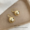 Women's High End Simple Geometric Metal Ball Earrings With Electroplated Finish Cool Exaggerated Fashion Jewelry