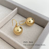 Women's High End Simple Geometric Metal Ball Earrings With Electroplated Finish Cool Exaggerated Fashion Jewelry