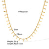 Women's High End Summer Tassel Necklace In 18K Gold Plated Stainless Steel With Wave Pattern And Vacuum Real Gold Pvd Furnace Treatment
