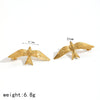 Women's Highend Animal Zodiac Petrel Pigeonshaped Stainless Steel Electroplated Earrings