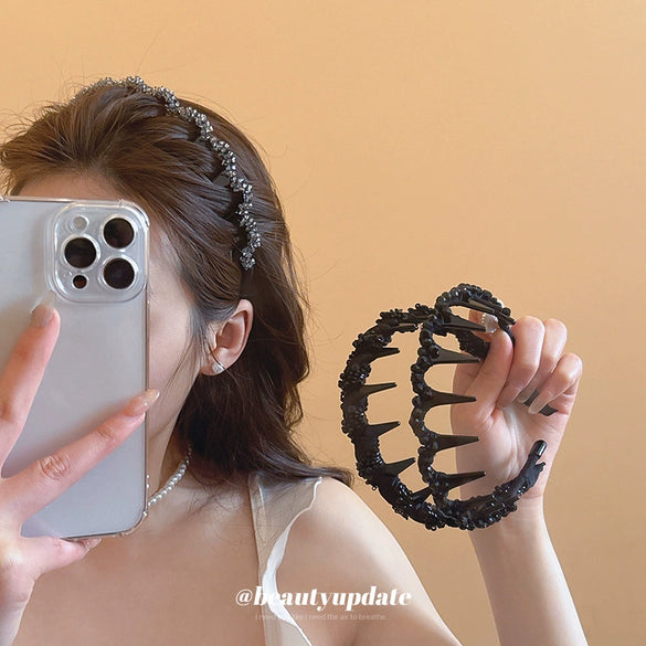 Women's Highend Fashion Diamonddesigned Ushaped Imitation Pearl Headband Hair Accessory
