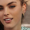 Women's Highend Fashion Jewelry Copper Geometric Microinlaid Zirconia Wheat Earrings