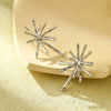 Women's Highend Fashionable Elegant Asymmetrical Titanium Steel And 18K Stainless Steel Snowflake Earrings With Electroplating